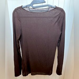 Intimissimi Boat Neck Modal Cashmere Ultralight Top Brown